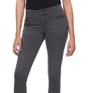 Etienne Marcel Gray Skinny Jeans with Zipper Details